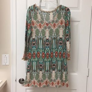Printed Boho Style Dress/Cover Up